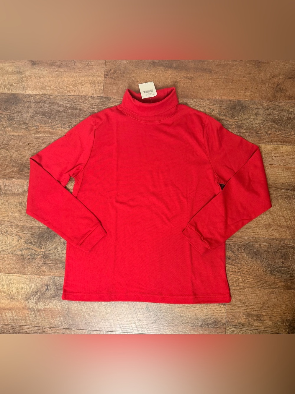 NWT! Northern Isles Red Turtleneck 100% Cotton Long Sleeve Shirt Women’s XL